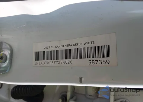 2015 Nissan Sentra Sv из США, поврежденный, VIN 3N1AB7AP3FY284020